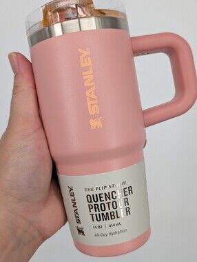 NEW Stanley cup bottle Quencher ProTour Flip Straw Tumbler 14oz kids peach rose